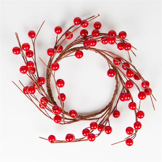 Spiral Berry & Birch Mini Wreath