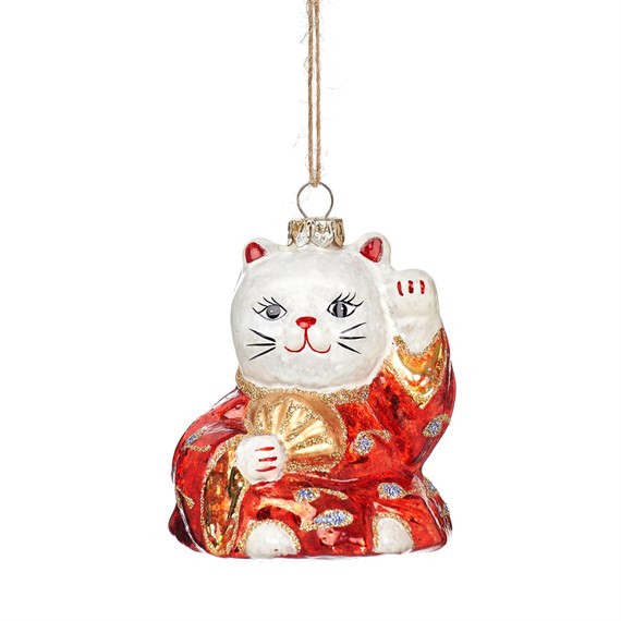 Lucky Cat Shaped Bauble