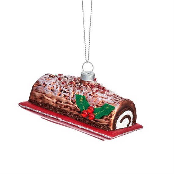 Christmas Chocolate Log Shaped Bauble