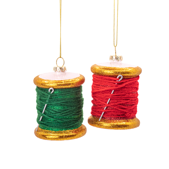 Thread Spool Shaped Bauble - Assorted