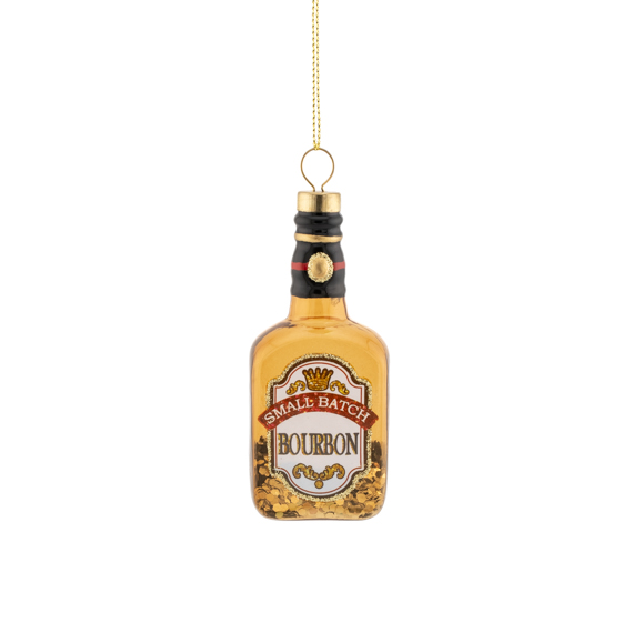 Bourbon Whiskey Shaped Bauble