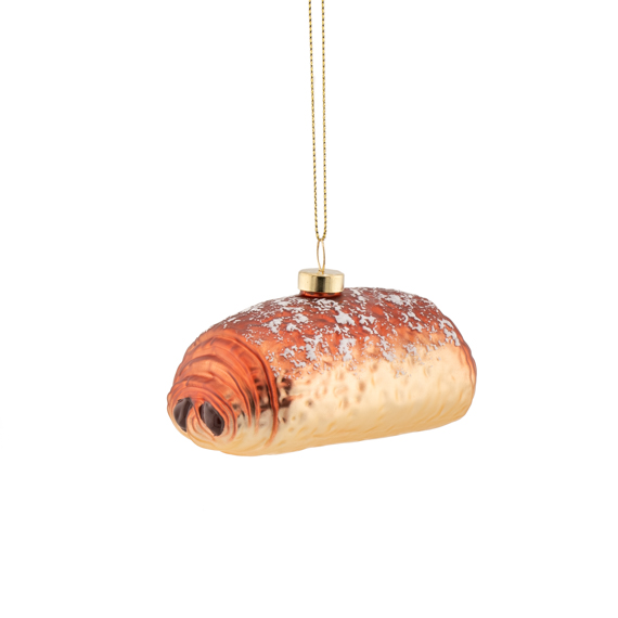 Pain au Chocolat Shaped Bauble