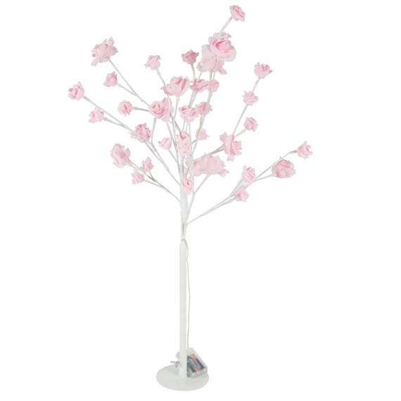Pink Roses LED Light Standing Decoration Large