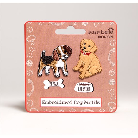 Beagle & Labrador Embroidered Applique-Iron On