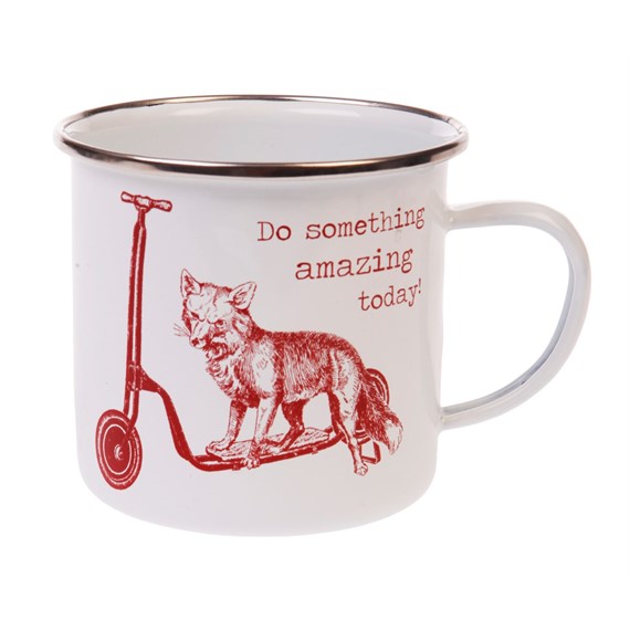 Do Something Amazing Today Fox Enamel Mug