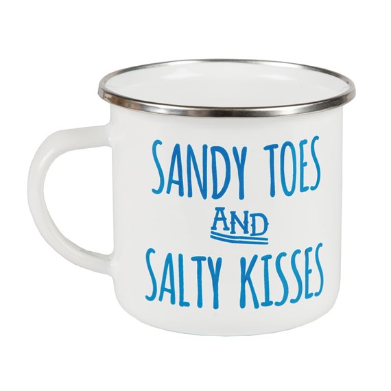 Sandy Toes & Salty Kisses Enamel Mug