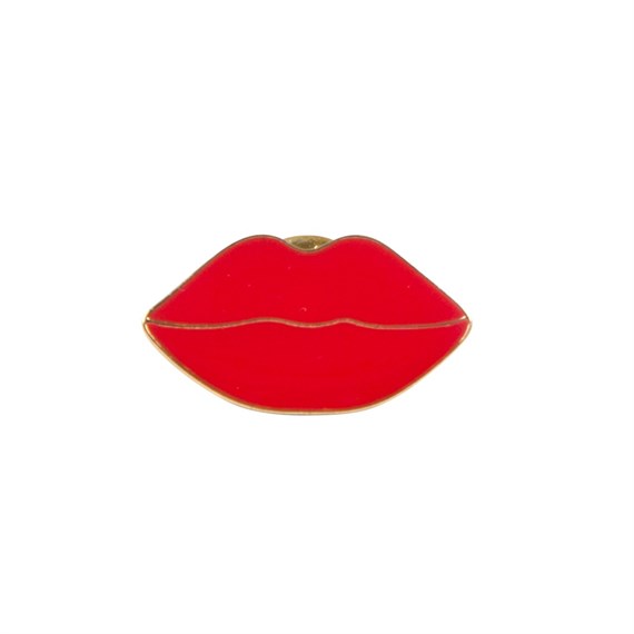 Red Lips Pin Fashion Accessory
