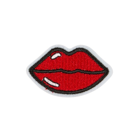 Red Lips Iron on Patch Accessory