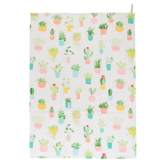 Pastel Cactus Tea Towel