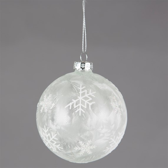 White Frost Snowflake Bauble