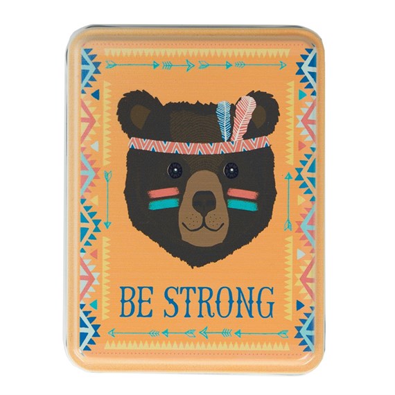 Be Strong Bear Animal Adventure Storage Tin