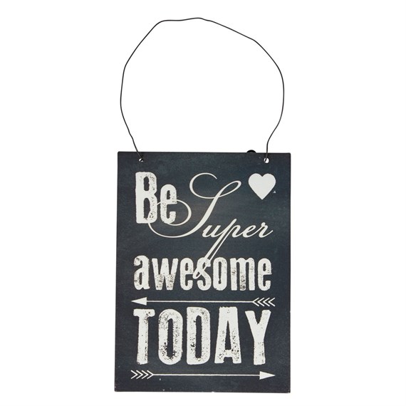 Be Awesome Today Retro Arrow Print Plaque