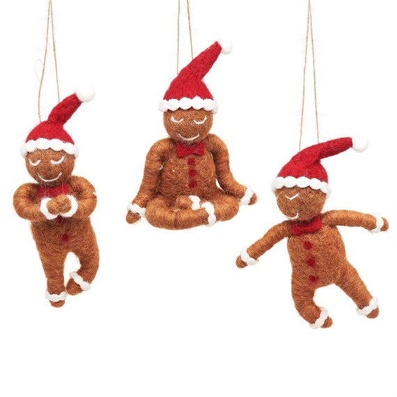 Gingerbread Men Felt Decoration Assorted