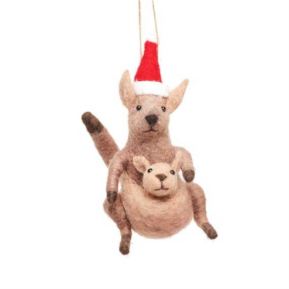 Kangaroo & Baby Felt Decoration