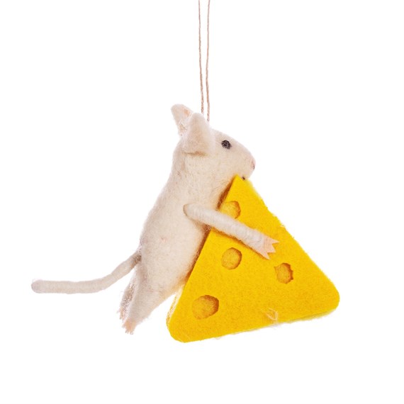 Mouse Gets the Cheese Felt Decoration