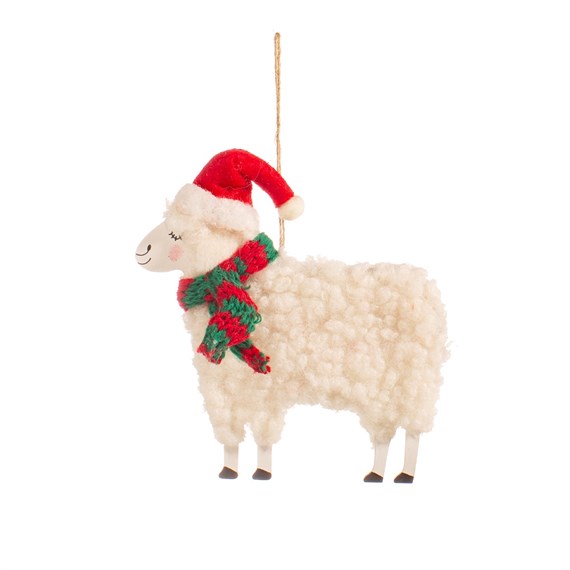 Festive Sheep Hanging Decoration