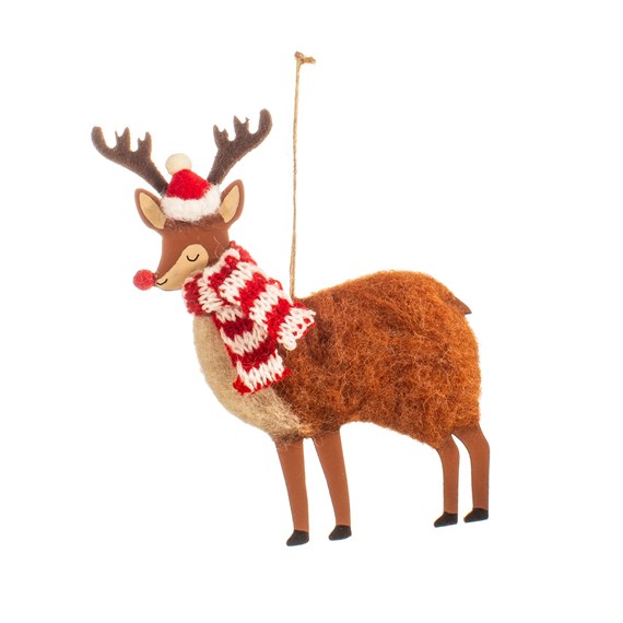 Festive Reindeer Hanging Decoration