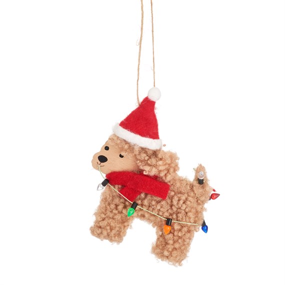 Festive Cockapoo Hanging Decoration