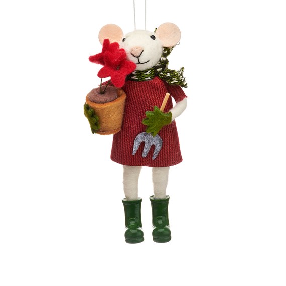 Gardening Mouse  Hanging Decoration