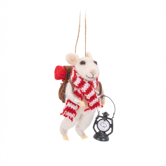 Camping Mouse Felt Decoration