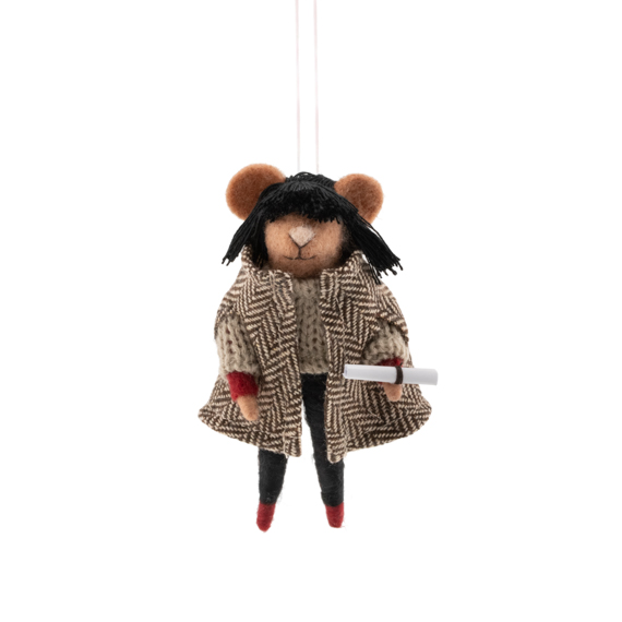 Fringed Mouse Felt Decoration