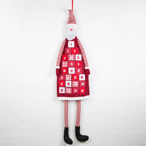 Cuddly Santa Hanging Advent Calendar