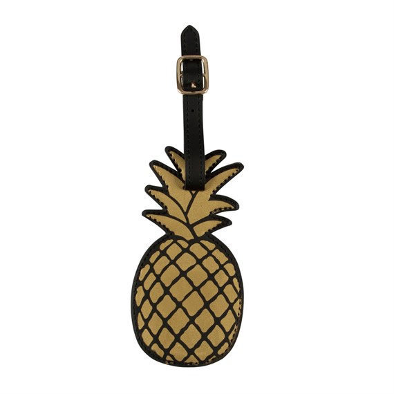 Gold Pineapple Luggage Tag
