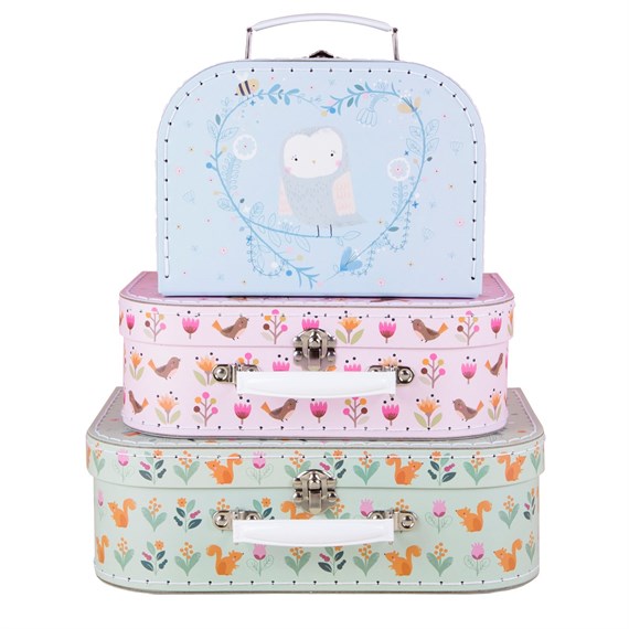 Woodland Friends Suitcases - Set of 3