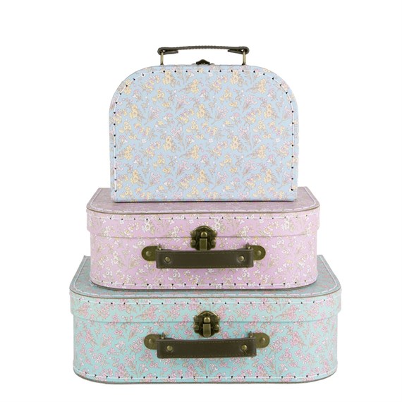 Set of 3 Grace Floral Suitcases