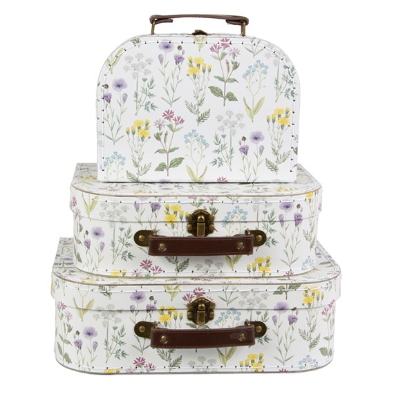 Set of 3 Wildflower Suitcases