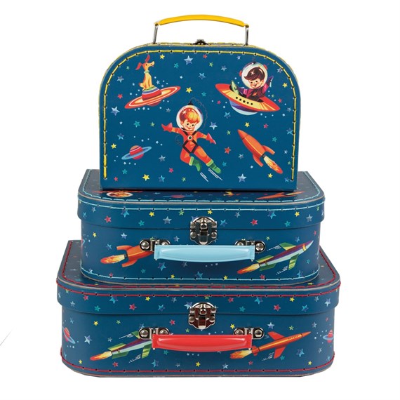 Set of 3 Retro Space Suitcases