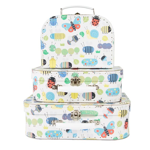 Set of 3 Busy Bugs Suitcases