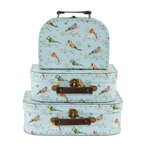 Set of 3 Garden Birds Suitcases