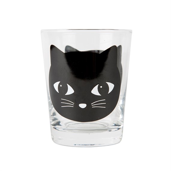Black Cat Glass Tumbler