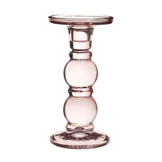 Eloise Glass Candle Holder Pink