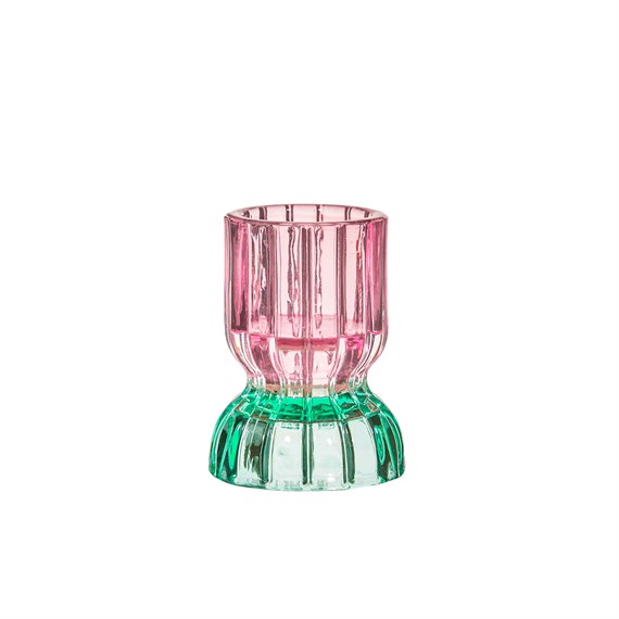 Green & Pink Reversible Tealight/Candleholder