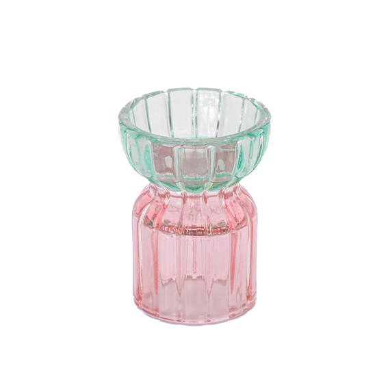 Green & Pink Reversible Tealight/Candleholder