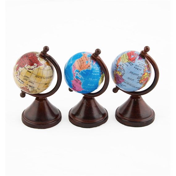 Mini World Map Desk Globe Assorted