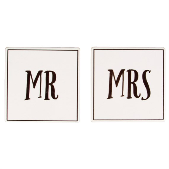 Set of 2 Mr & Mrs Coasters