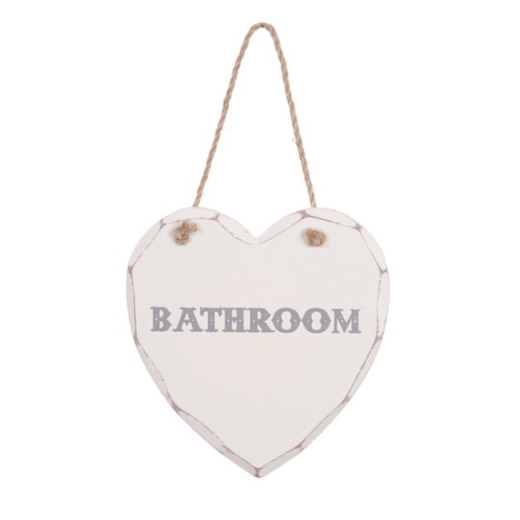 Bathroom Heart Plaque
