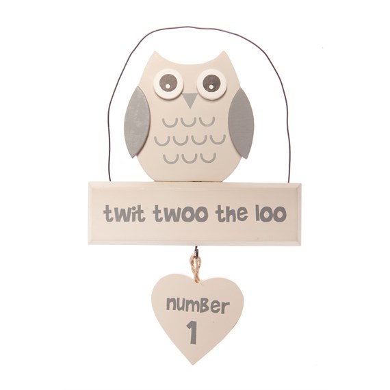 Twit Twoo the Loo Owl Plaque