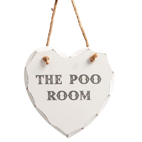 The Poo Room Heart Plaque