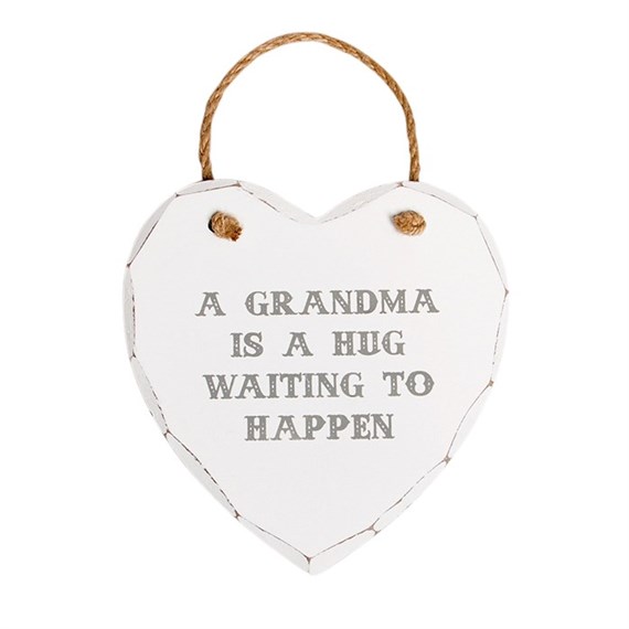 A Grandma is a Hug Heart Plaque