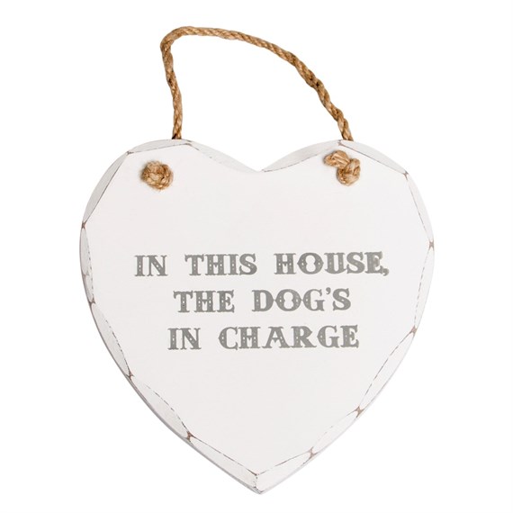 In This House Dog Heart Plaque
