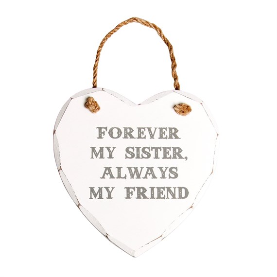 Forever My Sister Heart Plaque