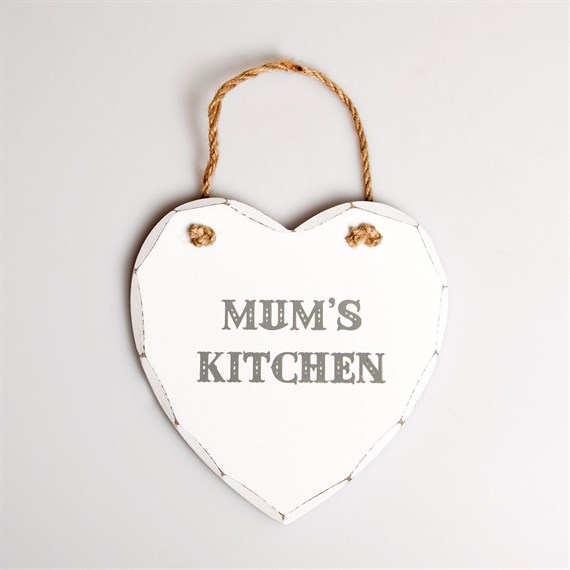 Mum's Kitchen Heart Plaque