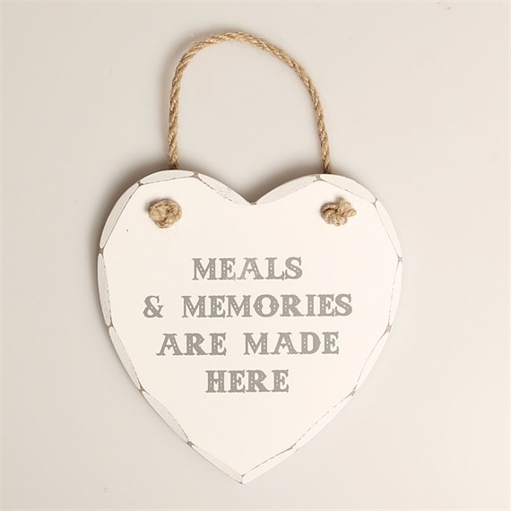 Meals Memories Heart Plaque