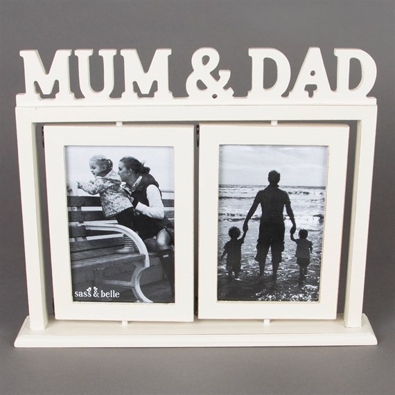 Mum & Dad Double Sided Rotating Photo Frame
