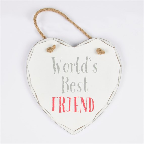 World's Best Friend Heart Plaque