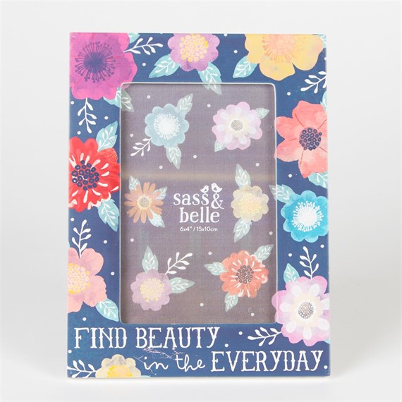 Find Beauty Watercolour Floral Photo Frame